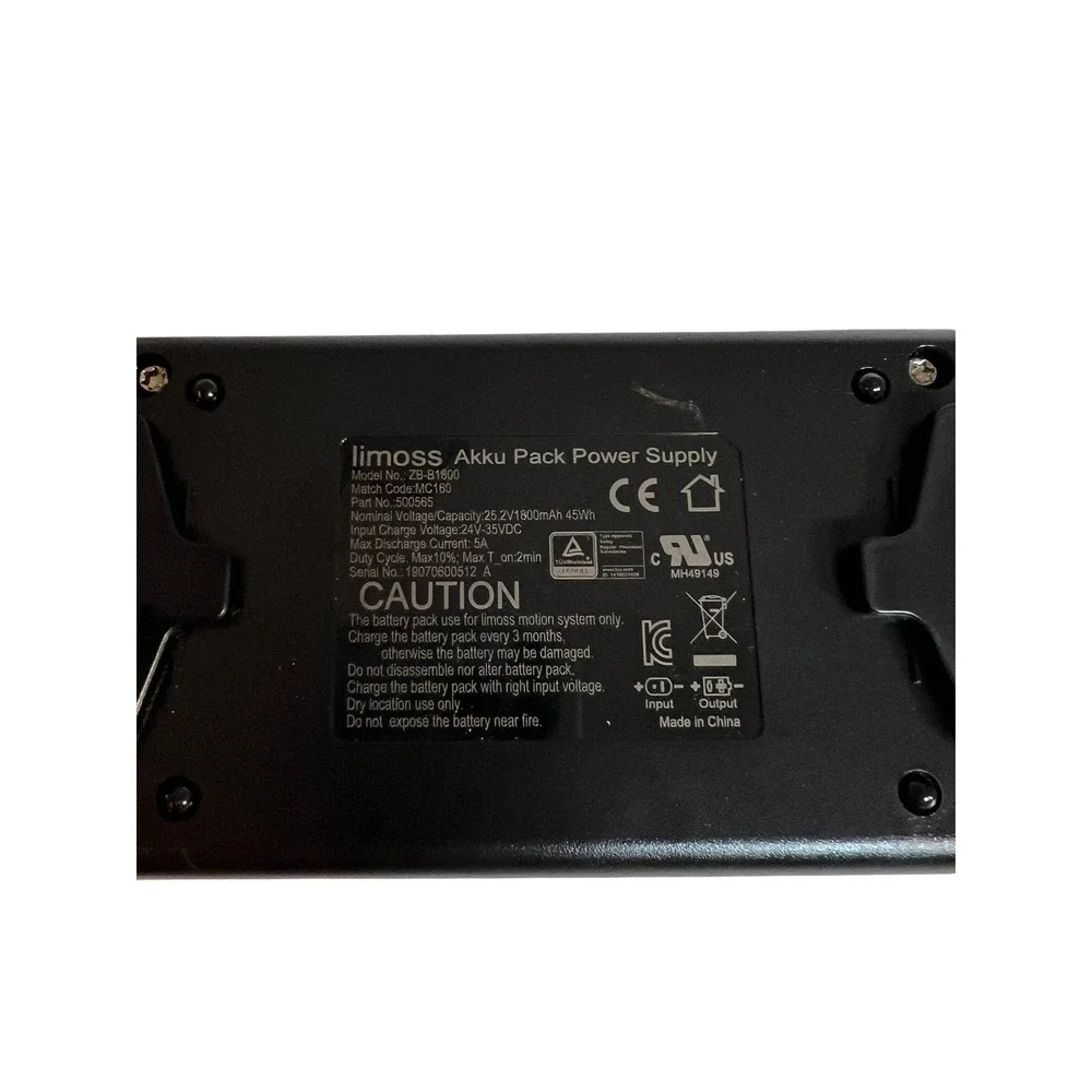 Limoss MC160 Akku-Pack Rechargeable Battery Power Supply‎ 25.2V 1800mAh ZB-B1600